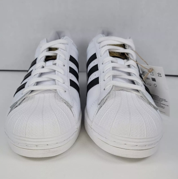 Adidas Originals Men's Superstar Shoes 9.5 White/Black EG4958 - Picture 3 of 13